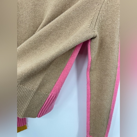 *ME+EM Pink Camel Detachable Snood Wool Cashmere Turtleneck Sweater Small AT631 - Picture 15 of 16